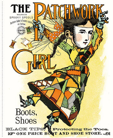 Riley Blake Scary Scraps PD17600 Patchwork Girl 35" PANEL By The PANEL (Not Strictly By The Yard)