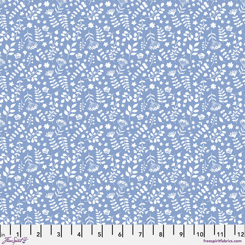 Free Spirit Blossom Brew PWAK051 Blue Flowering Field By The Yard