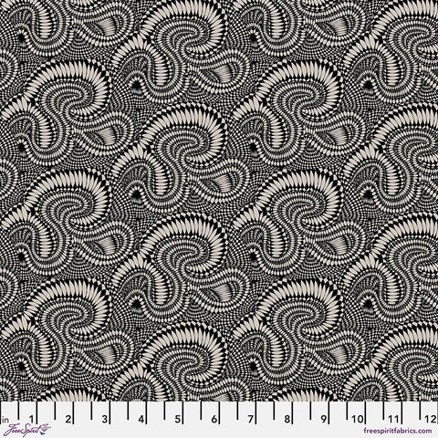 Free Spirit BioGeo PWAL031 Charcoal Wig Wag By The Yard