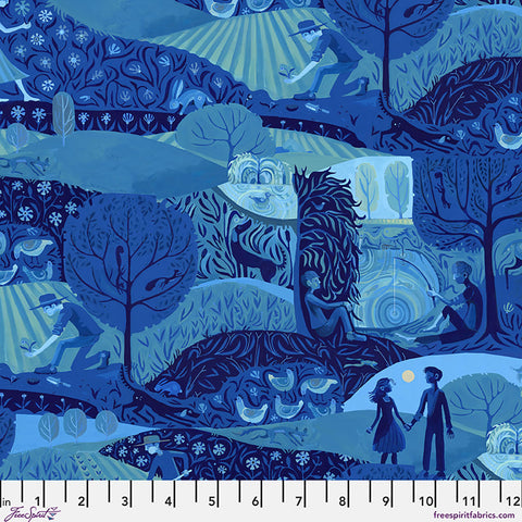 Free Spirit Azul PWAT014 Azul Seasons Of Azul By The Yard
