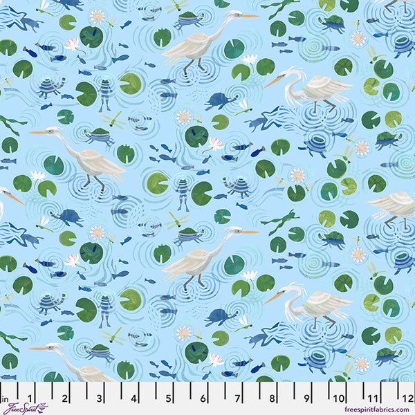 Free Spirit Azul PWAT018 Azul Pond Life By The Yard