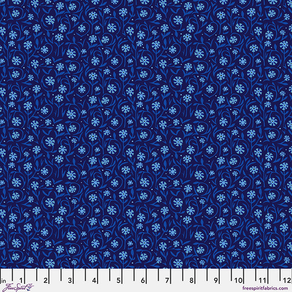 Free Spirit Azul PWAT023 Azul Fields Of Flowers By The Yard