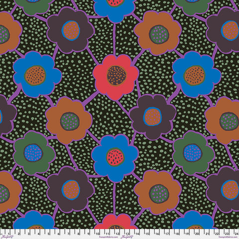 Free Spirit Kaffe Fassett Collective PWBM099 Dark Floral Connections By The Yard