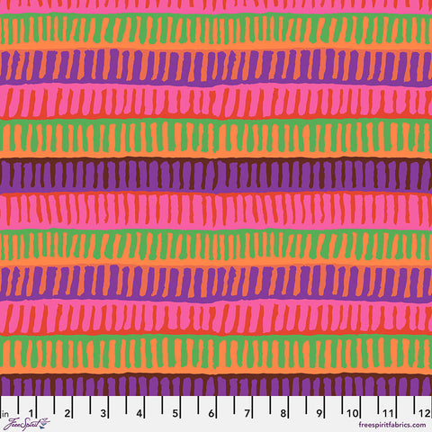 Free Spirit Kaffe Fassett Collective PWBM103 Red Zipper Stripe By The Yard