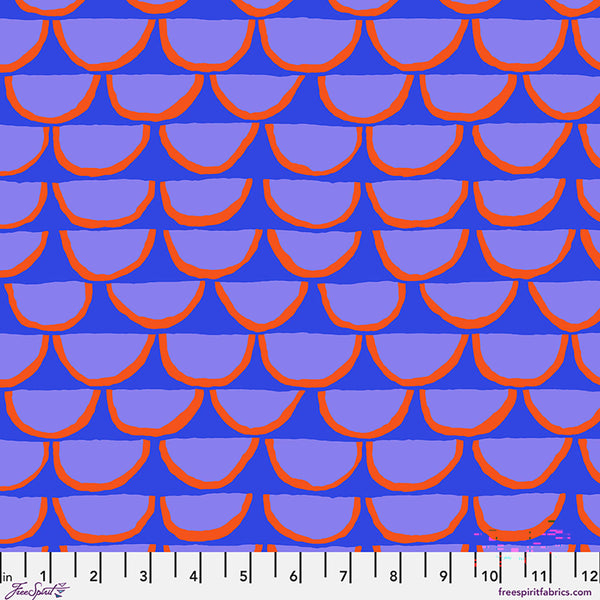 Free Spirit Kaffe August 2026 PWBM107 Blue Segments By The Yard