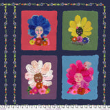 Free Spirit Pompadours In Pink PWCG035 Pompadours 24" PANEL By The PANEL (Not Strictly By The Yard)