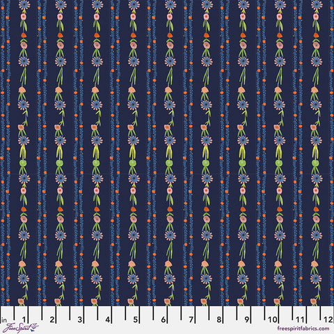 Free Spirit Pompadours In PinkPWCG037 Navy Daisy Chain By The Yard