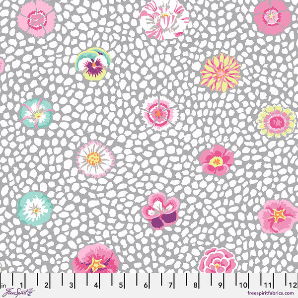 Free Spirit Kaffe Fassett PWGP059 Grey Guinea Flower By The Yard