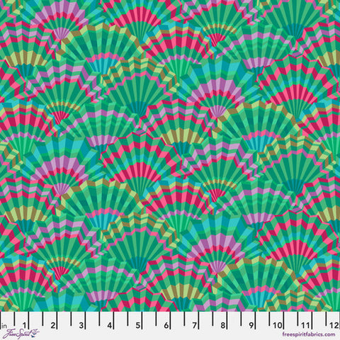 Free Spirit Kaffe Fassett PWGP143 Green Paper Fans By The Yard