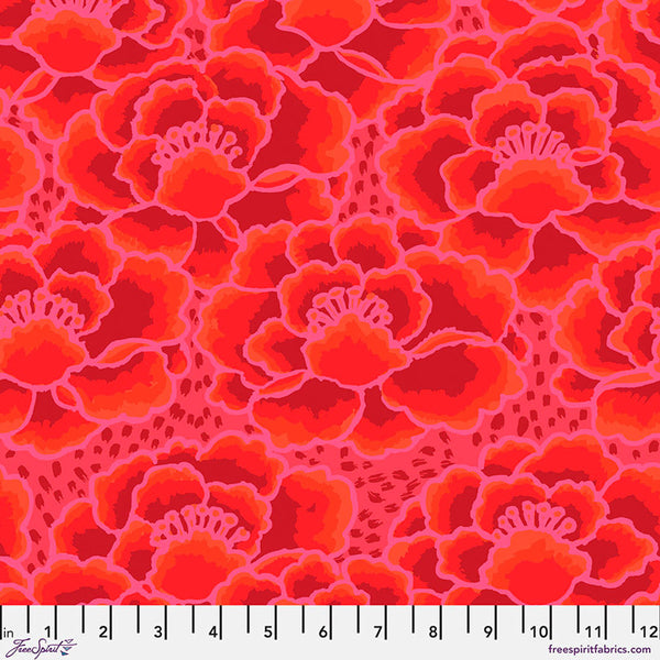 Free Spirit Kaffe Fassett PWGP197 Red Tonal Floral By The Yard