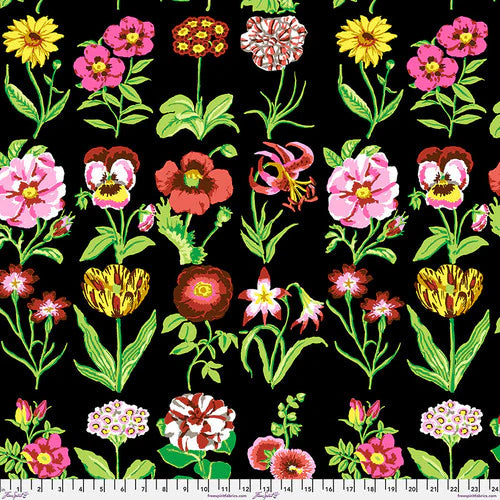Free Spirit Kaffe Fassett Collective PWGP205 Black Flower Studies By The Yard