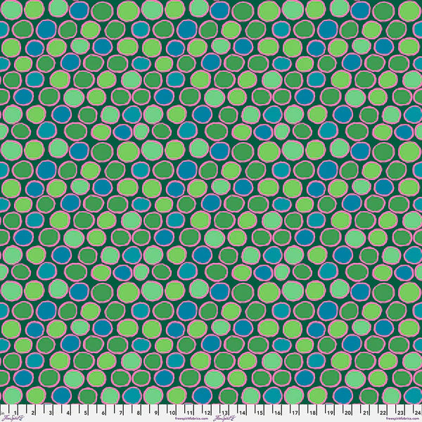 Free Spirit Kaffe Fassett Collective PWGP206 Green Penny Wise By The Yard