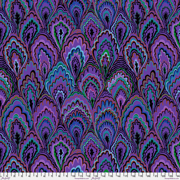 Free Spirit Kaffe Fassett Collective PWGP207 Purple Marble Scallops By The Yard