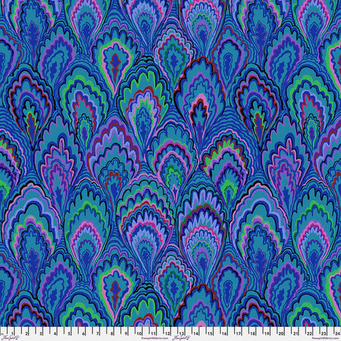 Free Spirit Kaffe Fassett Collective PWGP207 Blue Marble Scallops By The Yard