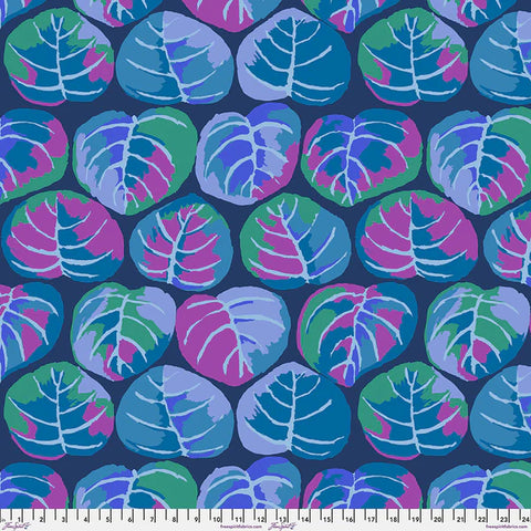 Free Spirit Kaffe Fassett Collective PWGP208 Blue Palm Leaves By The Yard