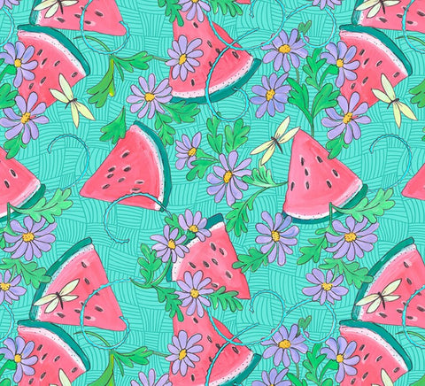 Free Spirit PWHG005 Aqua Feeling MelonMolly By The Yard