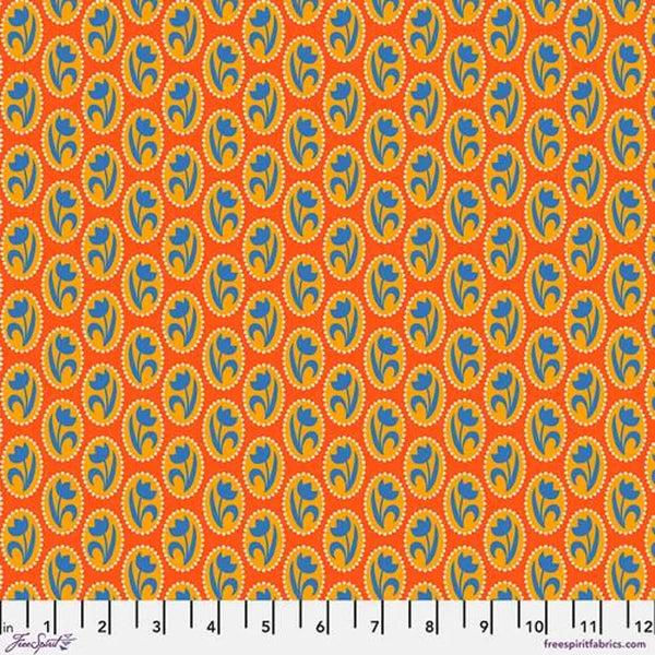 Free Spirit Flower Dance PWJS161 Orange Cameo By The Yard
