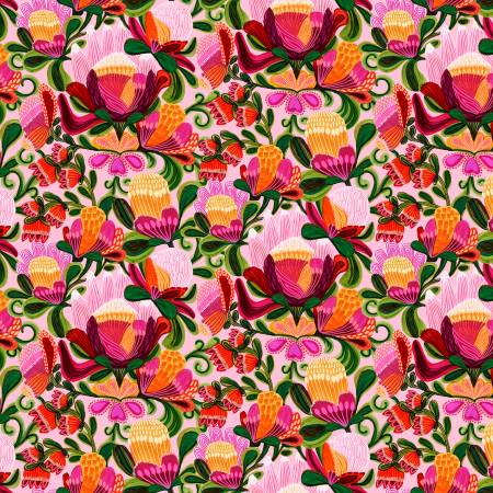 Free Spirit Paradise Blooms PWKI004 Blush Rococo Garden By The Yard