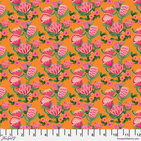 Free Spirit Paradise Blooms PWKI008 Tangerine Cascading Proteas By The Yard
