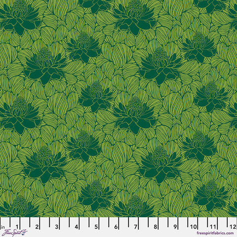 Free Spirit Paradise Blooms PWKI011 Emerald Waratahs By The Yard