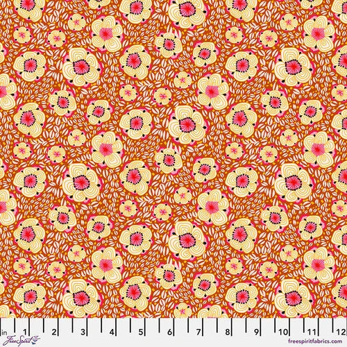 Free Spirit Paradise Blooms PWKI012 Copper Sun Blossoms By The Yard