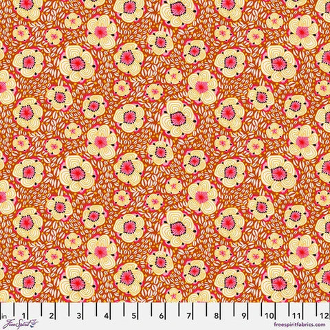 Free Spirit Paradise Blooms PWKI012 Copper Sun Blossoms By The Yard