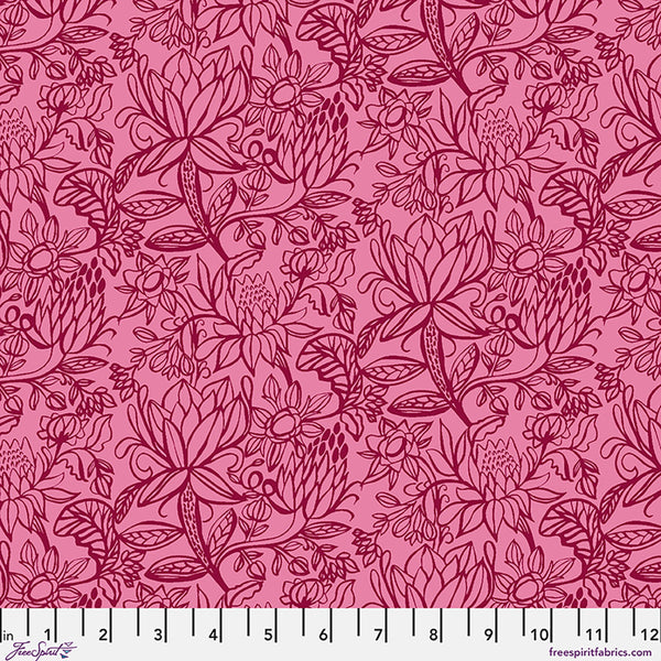Free Spirit Springtime Splendour PWKI018 Raspberry Garden Etchings By The Yard