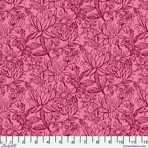 Free Spirit Springtime Splendour PWKI018 Raspberry Garden Etchings By The Yard