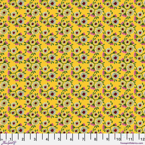 Free Spirit Springtime Splendour PWKI026 Buttercup Sunshine Ditsy By The Yard