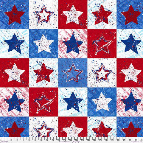 Free Spirit Americana PWKP086 Patriotic Serenity Stars By The Yard