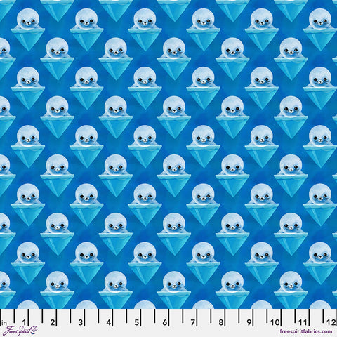 Free Spirit Polar Seas PWKT029 XBlue Harp Seals By The Yard