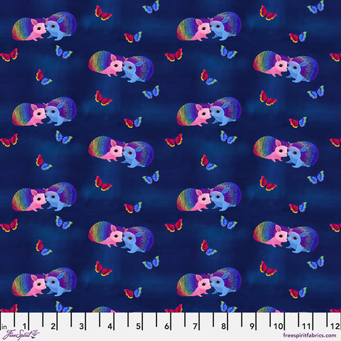 Free Spirit Love In The Wild PWKT041 Navy Love Bright By The Yard