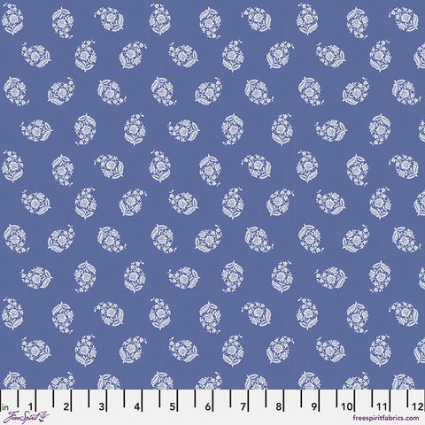 Free Spirit New Traditional PWLA012 Periwinkle Brittany 1.875 YARDS