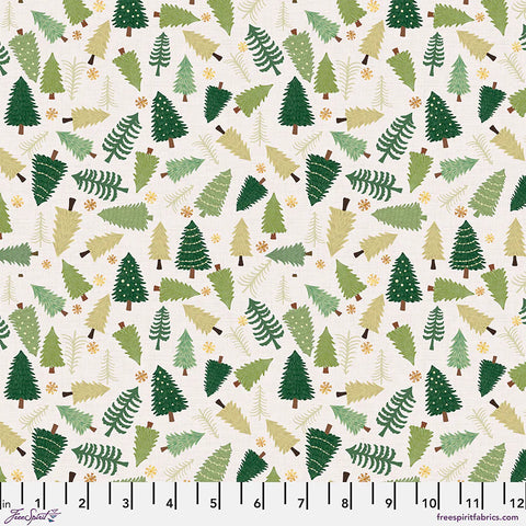 Free Spirit Christmas Spirit PWMC091 Linen Joy Pines By The Yard