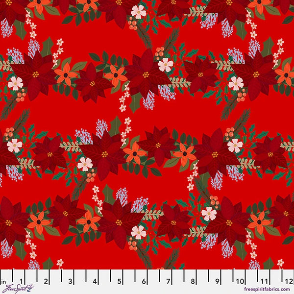 Free Spirit Christmas Pets PWMC111 XRed Christmas Lace By The Yard