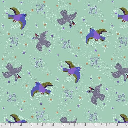 Free Spirit Just Kitten Around PWMF030 Aqua High Hopes By The Yard