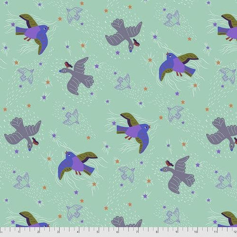 Free Spirit Just Kitten Around PWMF030 Aqua High Hopes By The Yard
