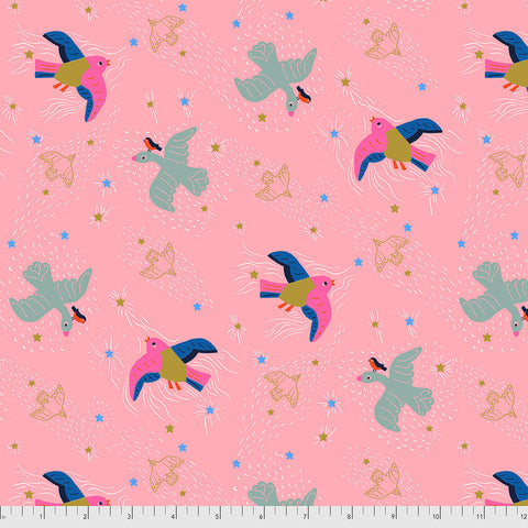 Free Spirit Just Kitten Around PWMF030 Pink High Hopes By The Yard