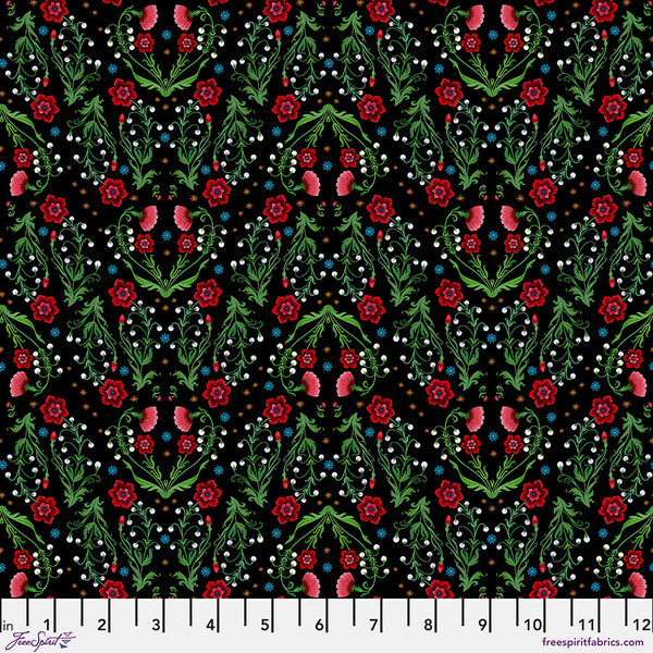 Free Spirit Nocturnal Creatures PWMM006 Black Victorian Garden By The Yard
