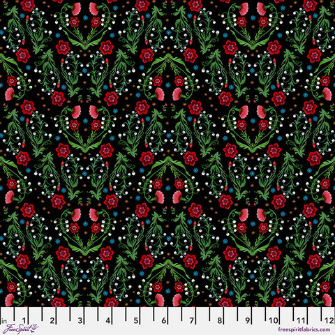 Free Spirit Nocturnal Creatures PWMM006 Black Victorian Garden By The Yard