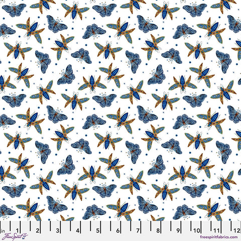 Free Spirit Nocturnal Creatures PWMM011 Blue Flying Wonders By The Yard