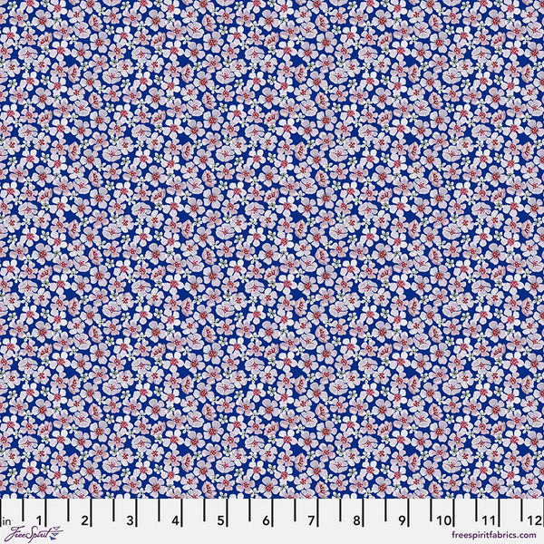 Free Spirit Nocturnal Creatures PWMM012 Blue Cherry Blossoms By The Yard