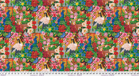Free Spirit Secret Garden PWMM013 Gold Secret Garden By The Yard