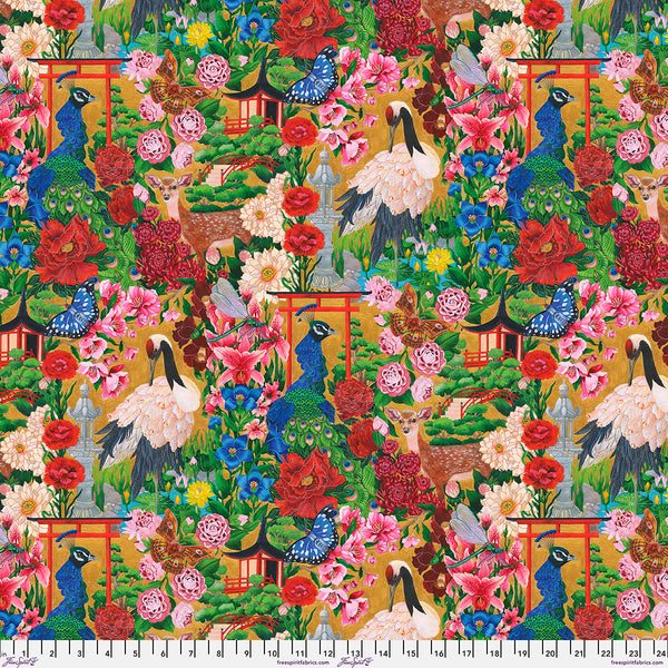 Free Spirit Secret Garden PWMM013 Gold Secret Garden By The Yard
