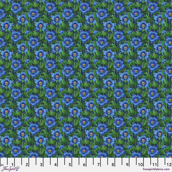 Free Spirit Secret Garden PWMM018 Blue Midnight Floral By The Yard