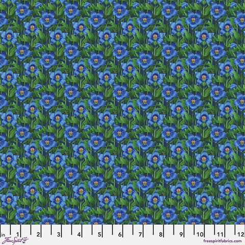 Free Spirit Secret Garden PWMM018 Blue Midnight Floral By The Yard