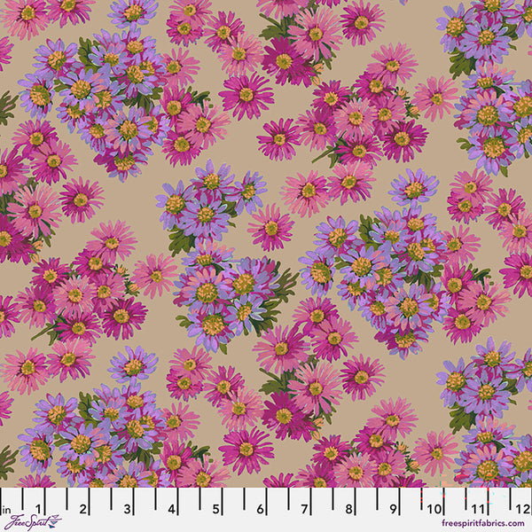 Free Spirit Golden Harvest PWMN091 Fuchsia Asters By The Yard