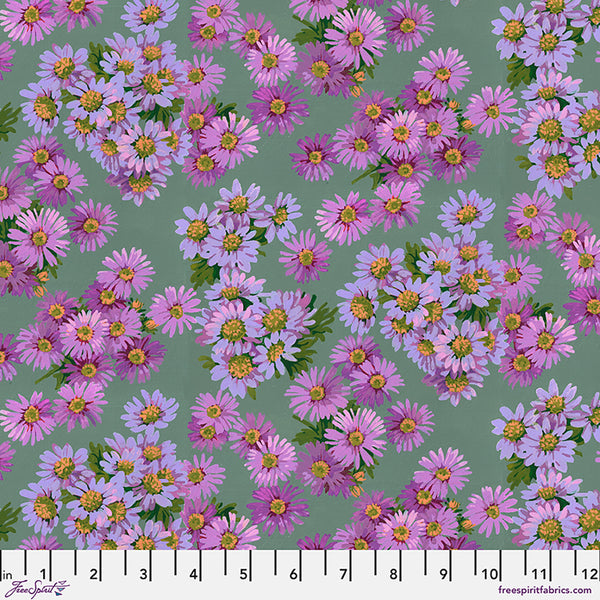 Free Spirit Golden Harvest PWMN091 Purple Asters By The Yard