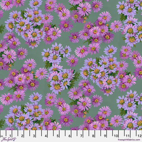 Free Spirit Golden Harvest PWMN091 Purple Asters By The Yard