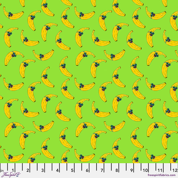 Free Spirit MulgaKongz PWMU021 XGreen Bounding Bananas By The Yard